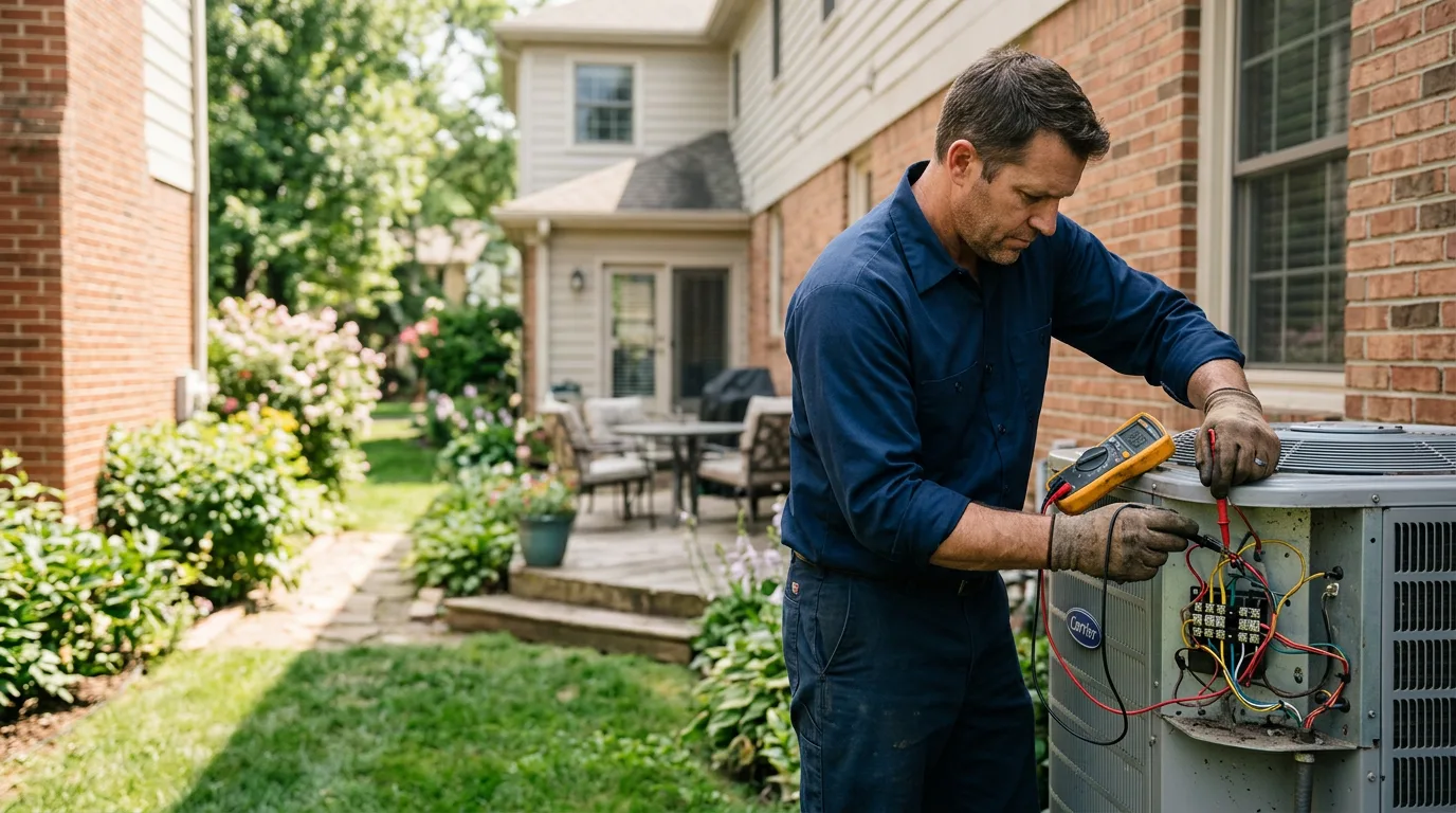HVAC technician working near Griffin, IN